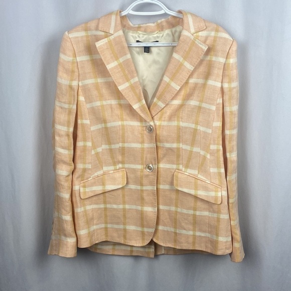 Brooks Brothers Pink Plaid Blazer 100% Linen/Flax Spring 2019 Collection - 16 - Picture 2 of 16